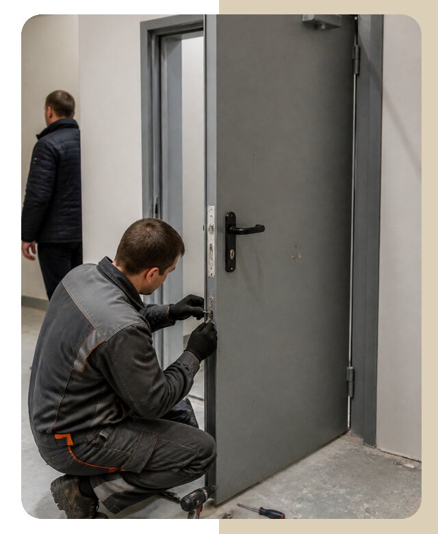 Ремонт противопожарной двери в Азове по цене 6675 р. | ДвериЛегко-Азв